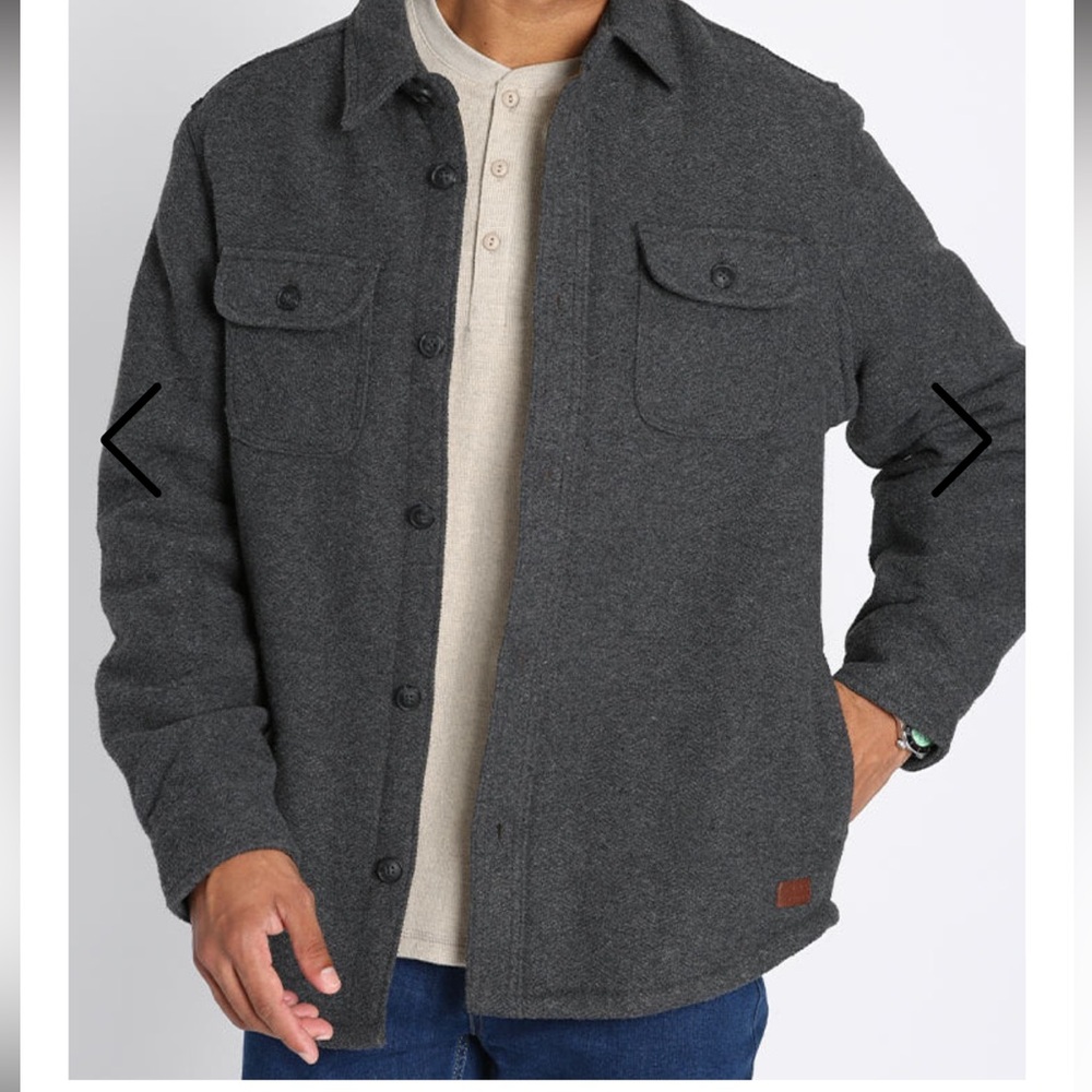 Jachs New York Men’s Grey Sherpa Lined Wool Blend Jacket XL